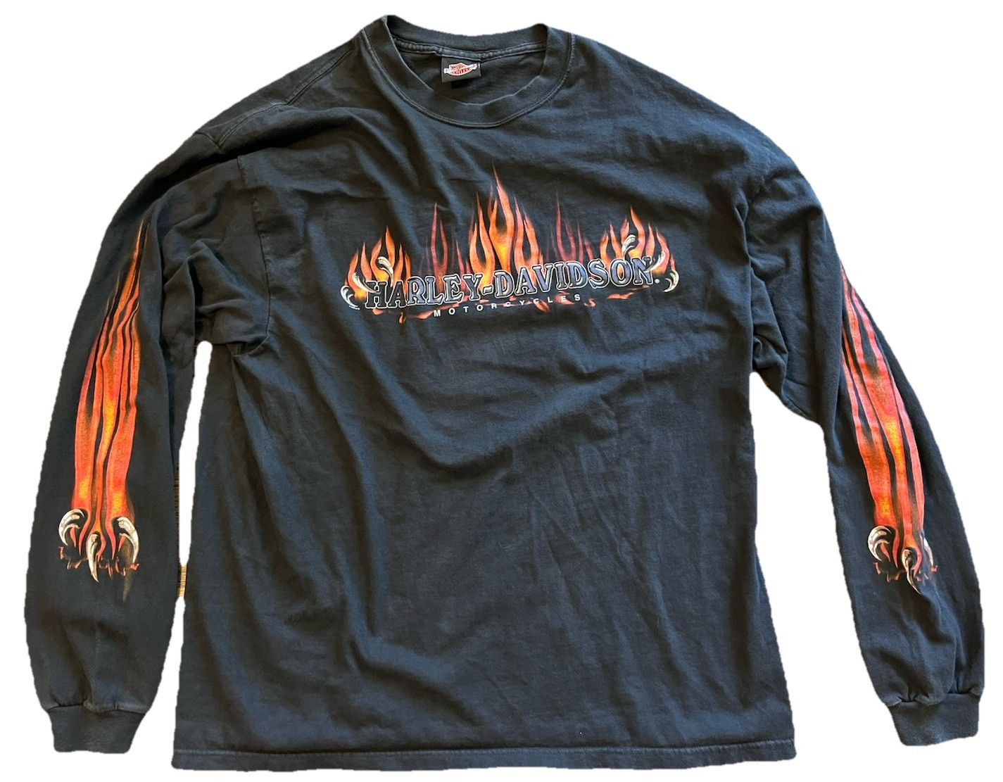 Harley Davidson Vintage Central Harley-Davidson Flame Logo Long Sleeve Sz L Size US L / EU 52-54 / 3 - 1 Thumbnail