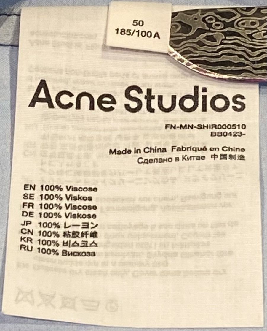 Acne Studios ACNE STUDIOS Statue Print Short Sleeve Button-up Shirt Size US XXL / EU 58 / 5 - 3 Thumbnail