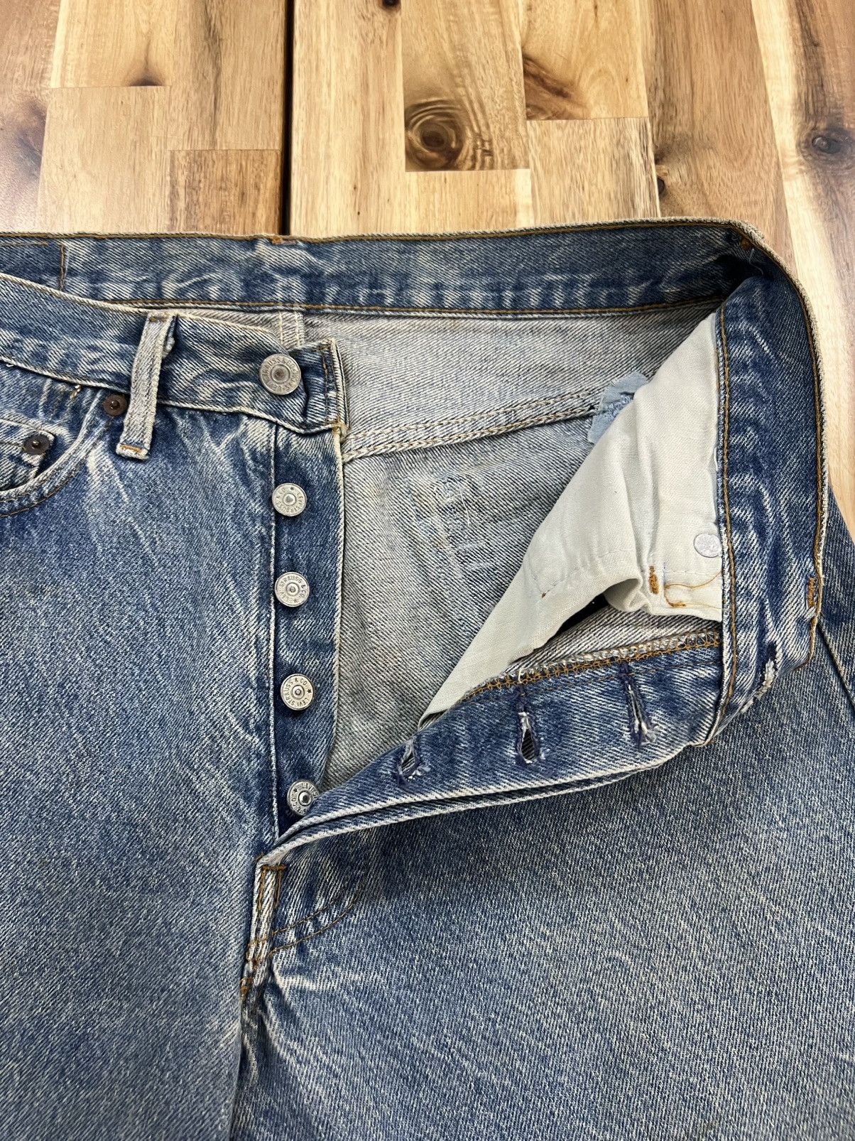 Levi's Vintage 80’s Levis 501 0115 Non Selvedge Button 524 Denim Size US 30 / EU 46 - 7 Thumbnail