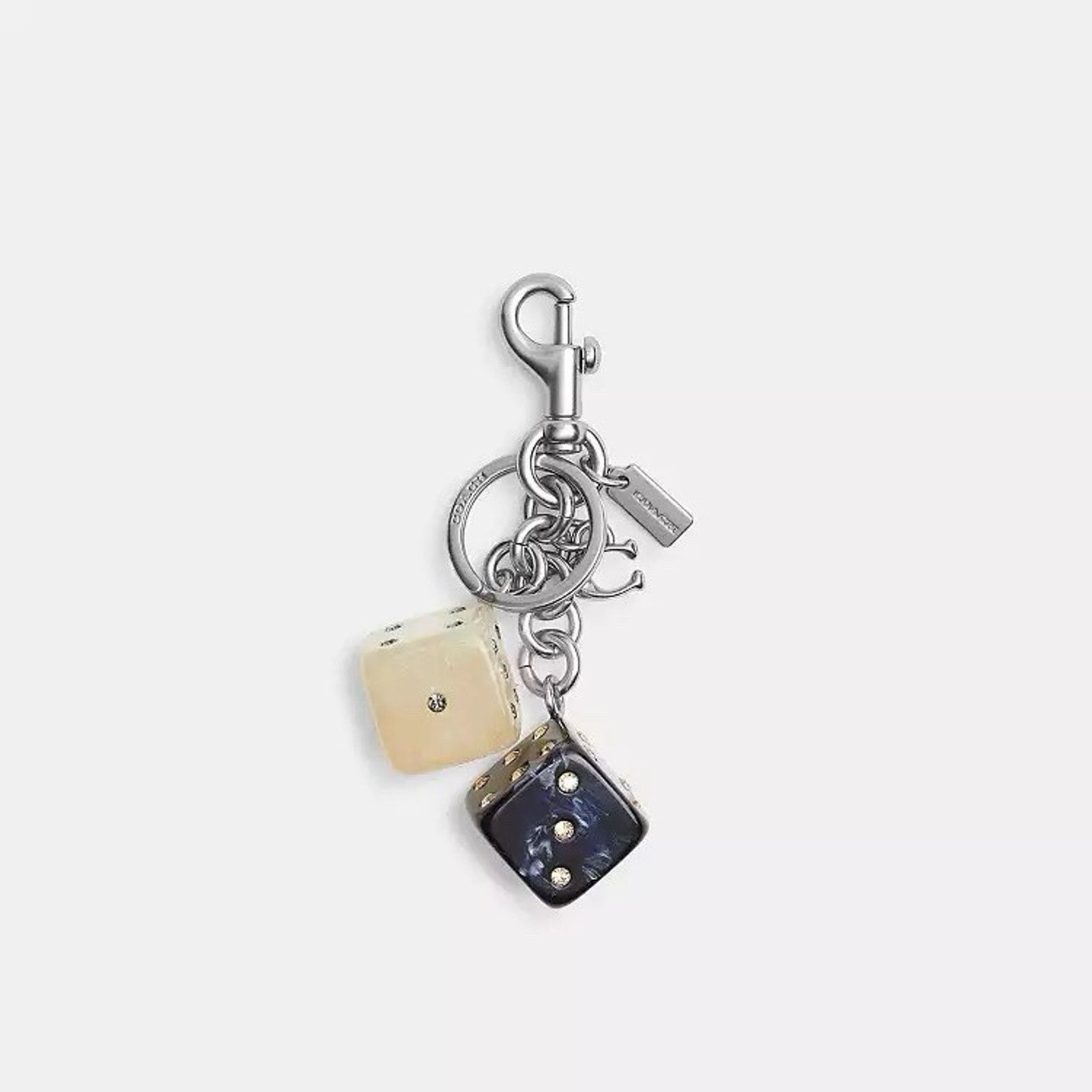 Coach NWT Coach Dice Bag Charm CEA16 Light Antique Gold/Black Size ONE SIZE - 6 Thumbnail