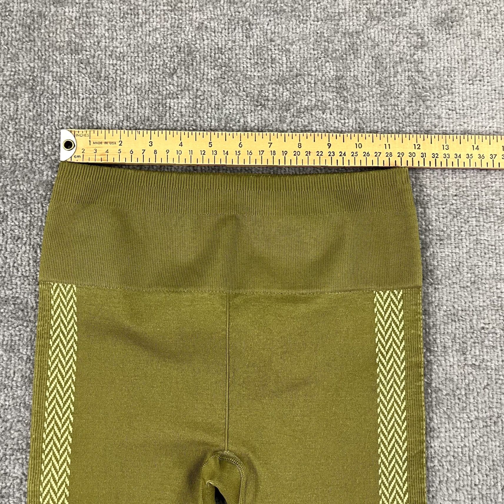 Fabletics FABLETICS Leggings Womens Size 6 Small High Waisted Seamless Check Green Gym NEW Size 28" / US 6 / IT 42 - 7 Thumbnail