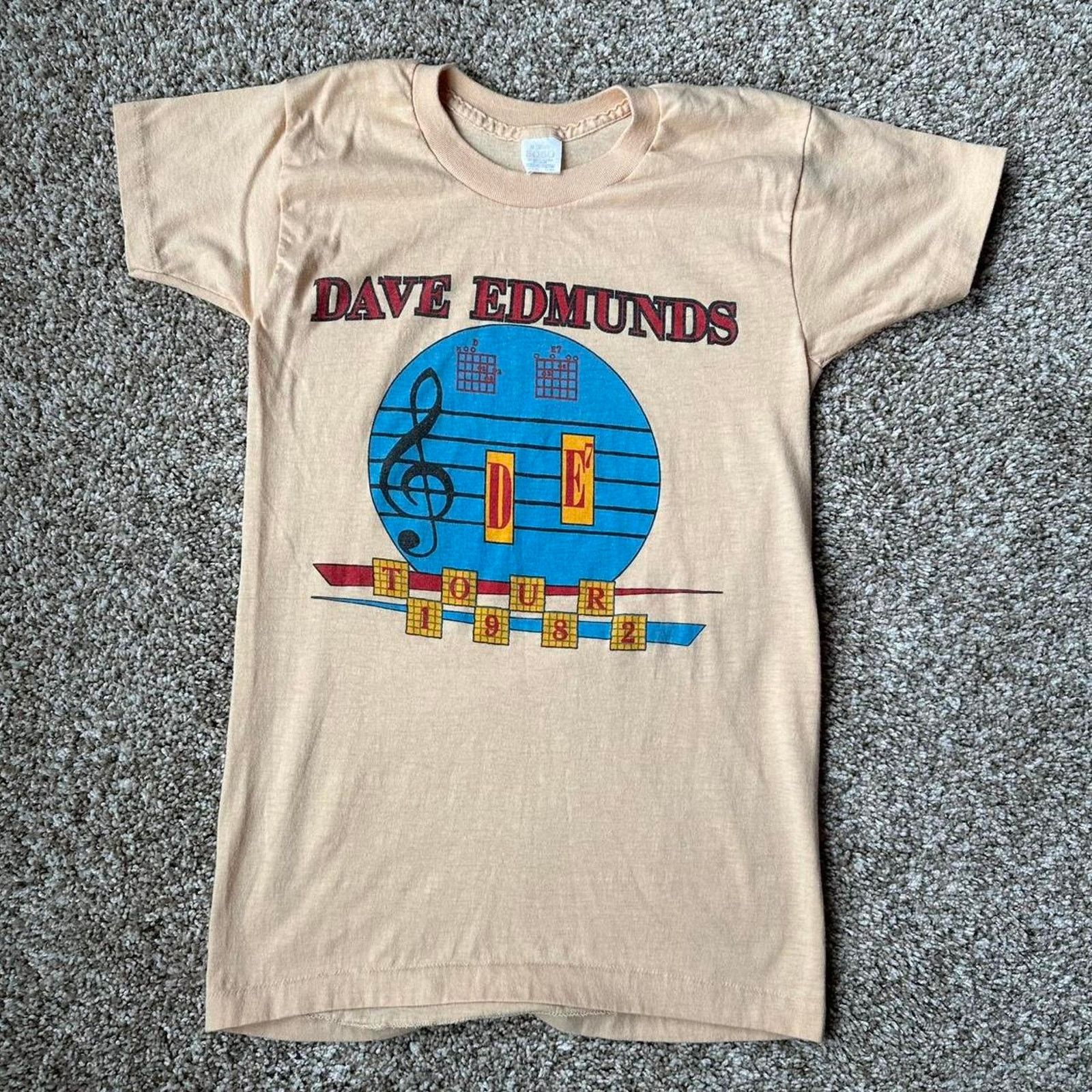 Band Tees × Vintage Rare Vintage 80s Dave Edmunds Music Tour Band Graphic Shirt Size US S / EU 44-46 / 1 - 3 Thumbnail