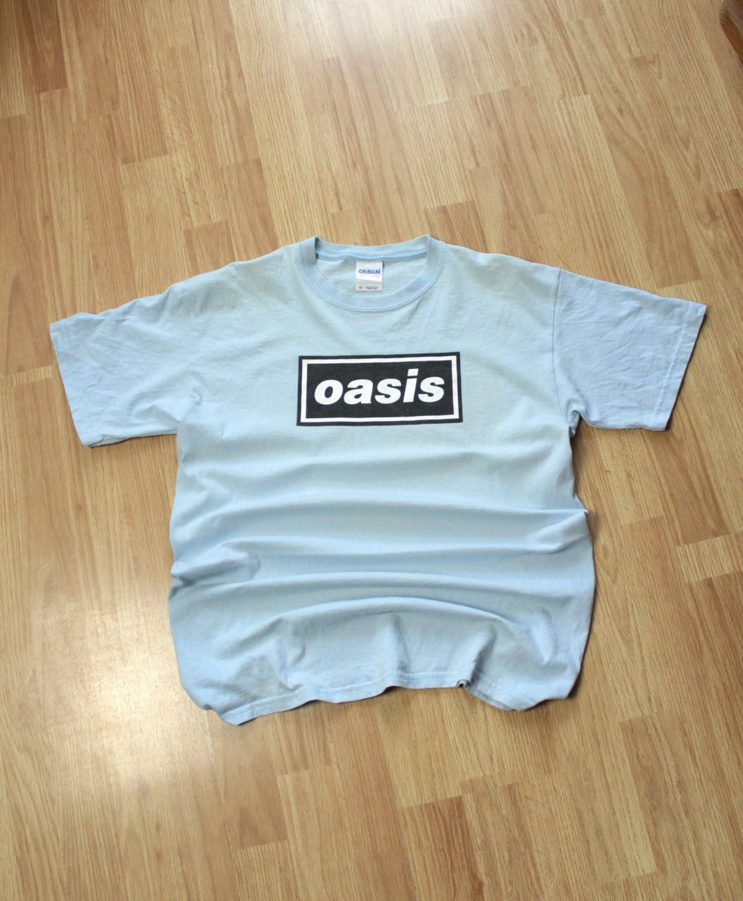 Band Tees 🔥 Vintage 00s Oasis Box Logo Rock Band Blue T-Shirt Y2K Size US M / EU 48-50 / 2 - 2 Thumbnail
