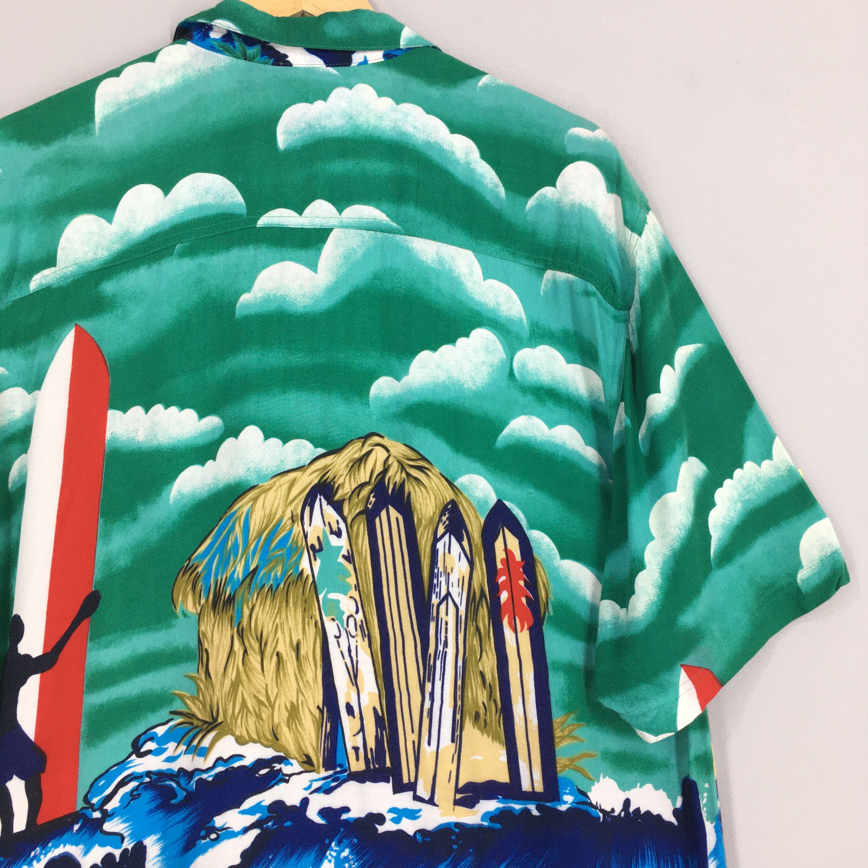 Vintage Vintage Hawaiian Surfing Beach Tropical Rayon Shirt Large Size US L / EU 52-54 / 3 - 7 Thumbnail