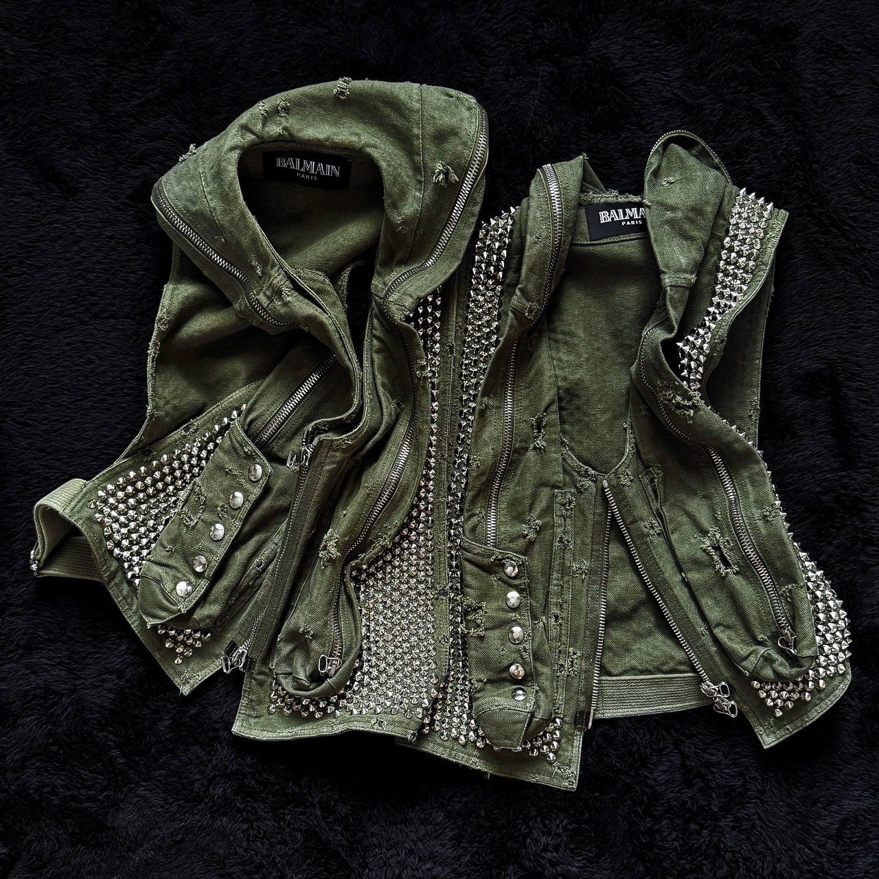 Balmain SS10 Balmain by Decarnin Cyberpunk Studded Bono Vest Size US M / EU 48-50 / 2 - 1 Thumbnail