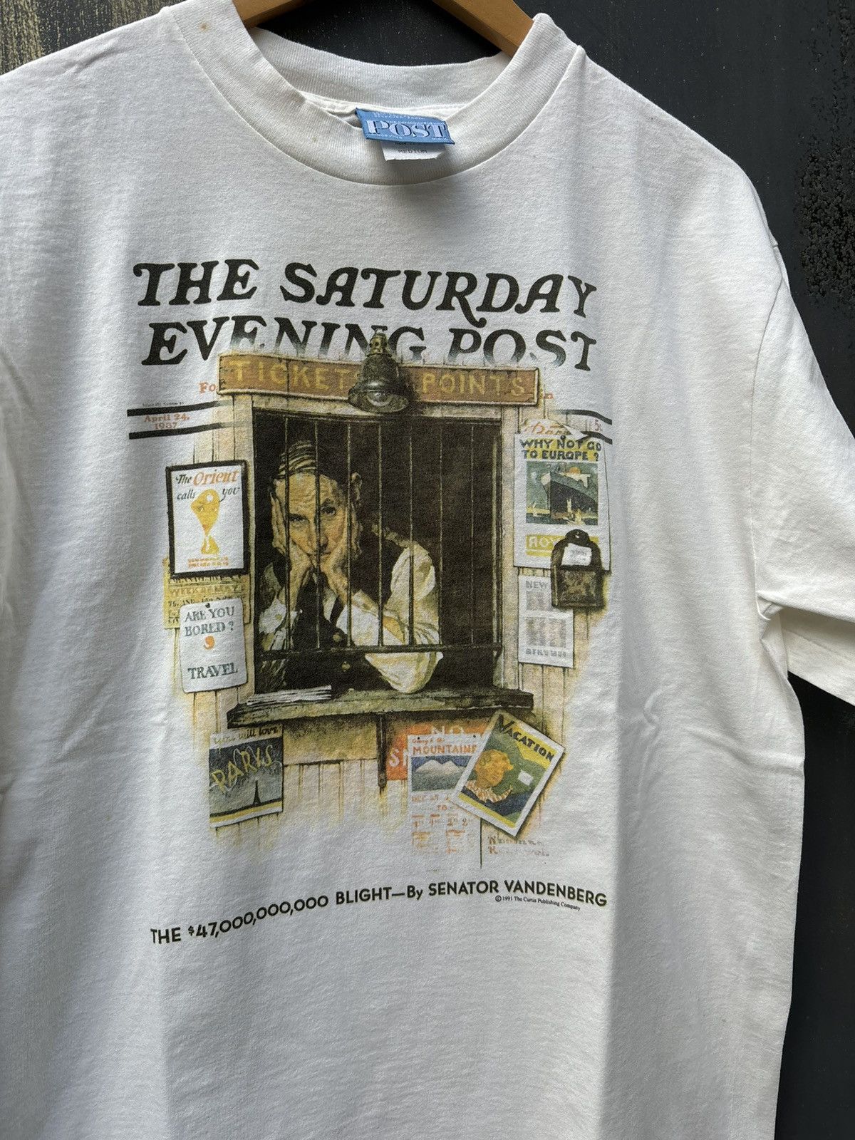 Vintage VERY RARE! Vintage Norman Rockwell Saturday Evening Post Size US M / EU 48-50 / 2 - 5 Thumbnail