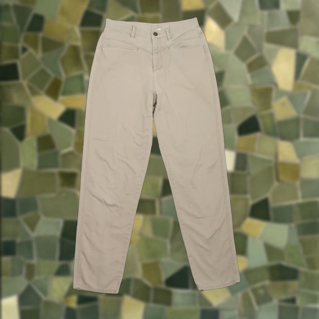 Liz Claiborne VINTAGE Liz Claiborne Pants Chino Tapered Leg Mid Rise Khaki Tan 90s Size 10 Women's Boys? Wait. End with Womens. Size 32" / US 10 / IT 46 - 1 Thumbnail