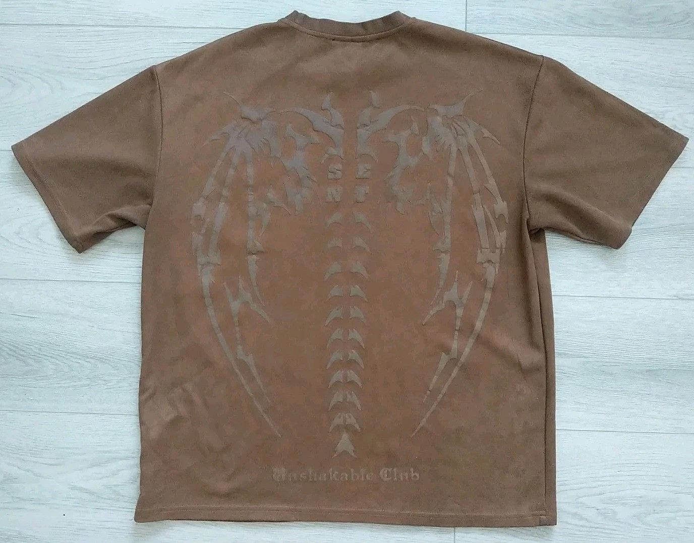 Other “Unshakable Club” T-Shirt Soft Faux Suede Fabric T-Shirt Size US XL / EU 56 / 4 - 6 Thumbnail