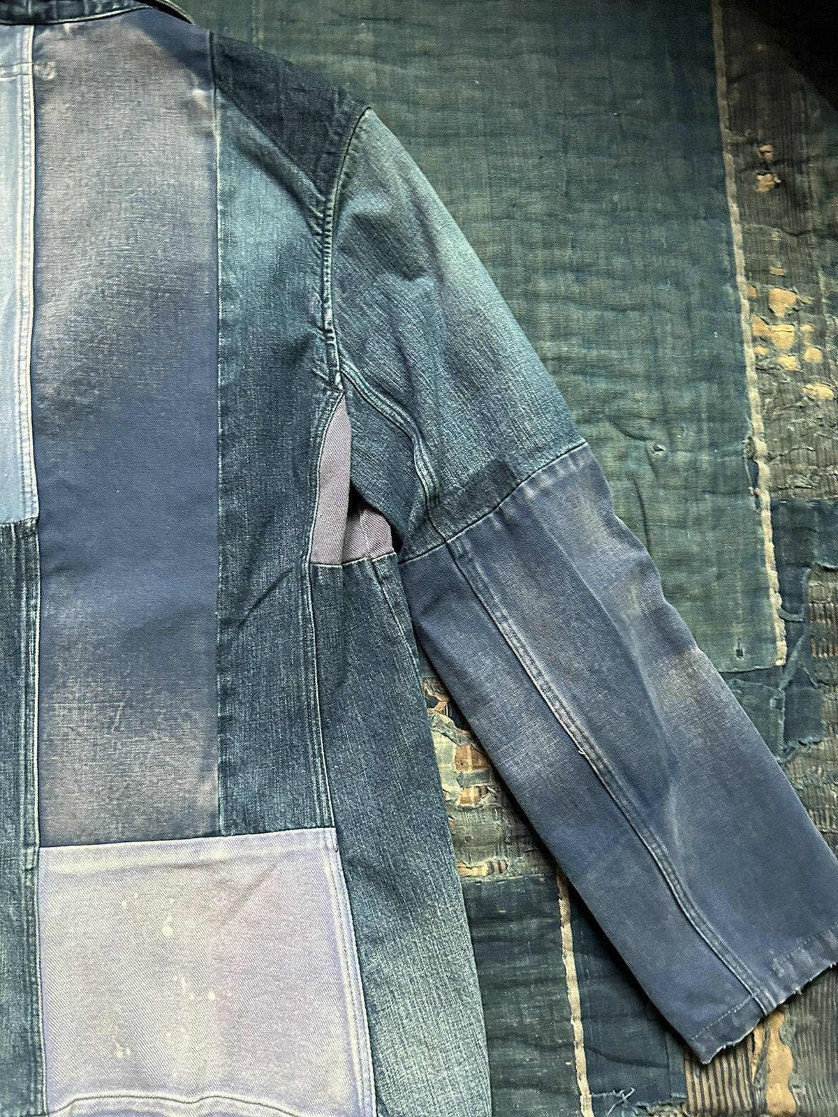 Kapital Kapital Boro Damaged Patchwork Repaired Denim Jacket Size US M / EU 48-50 / 2 - 13 Thumbnail