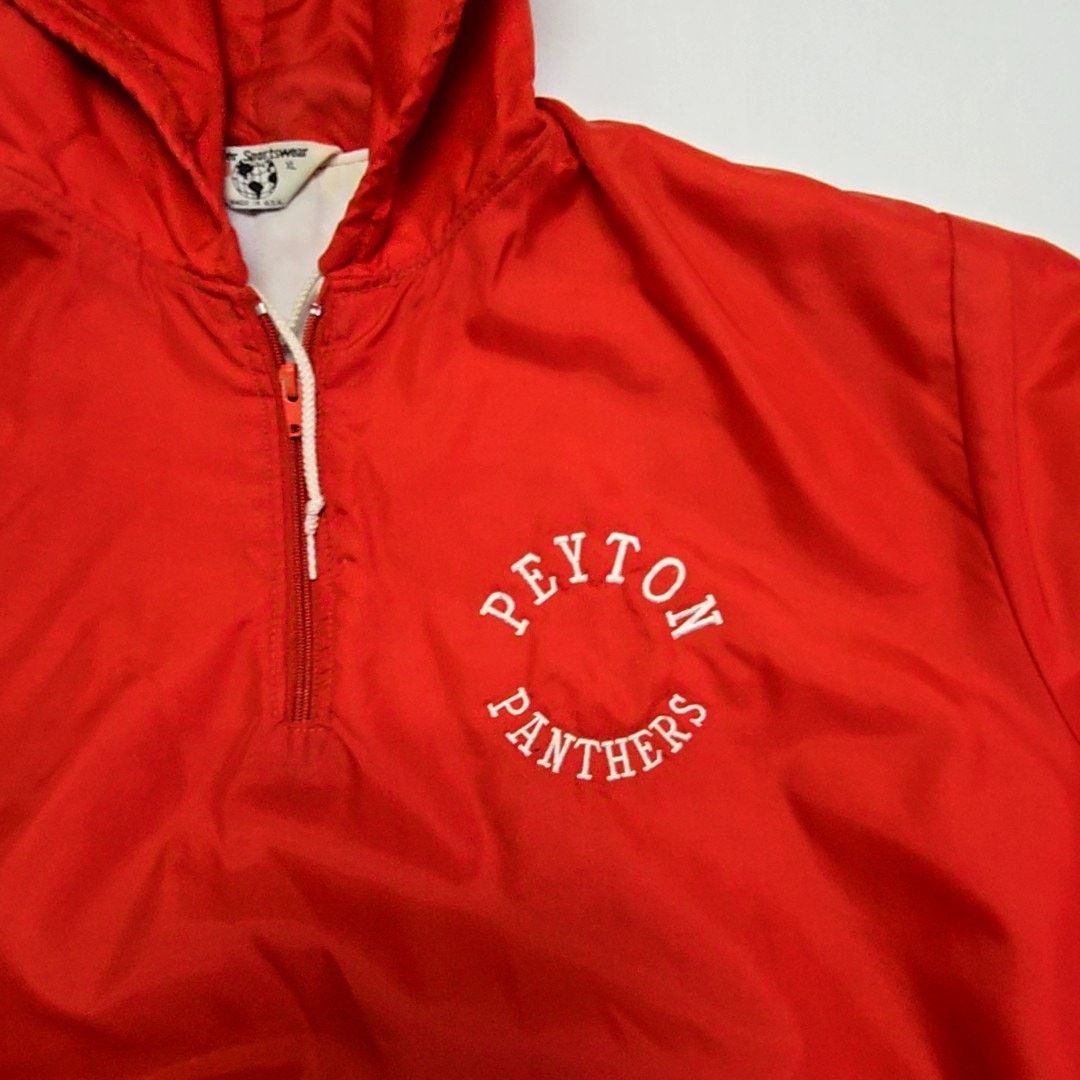 Vintage Vintage Leader Sportswear Peyton Panthers Red XL Windbreaker Size US XL / EU 56 / 4 - 2 Thumbnail