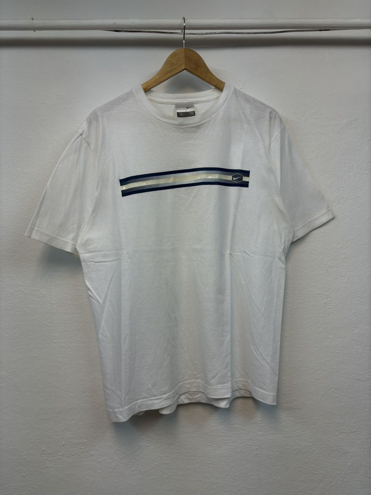 Nike × Vintage Vintage Nike big logo tee 90’s Y2k White TN Logo Size US L / EU 52-54 / 3 - 1 Thumbnail