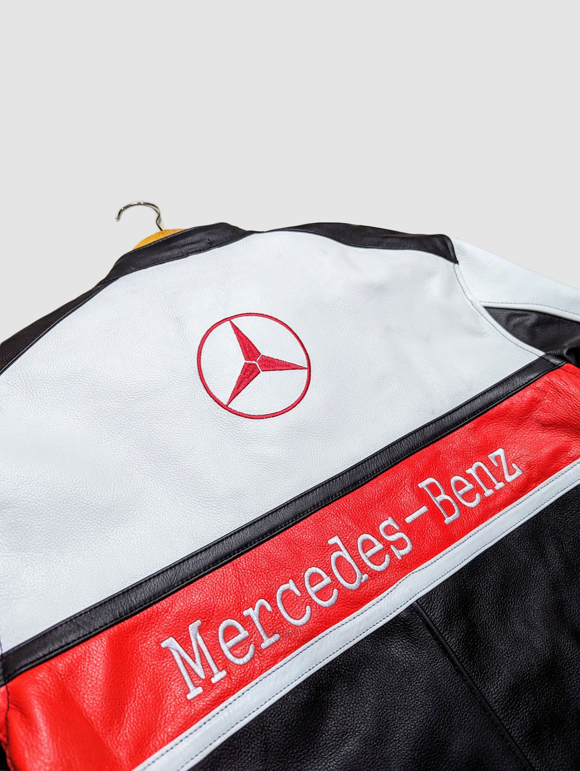 Genuine Leather MERCEDES BENZ 🔥 LEATHER JACKET RARE STREETWEAR Size US M / EU 48-50 / 2 - 9 Thumbnail