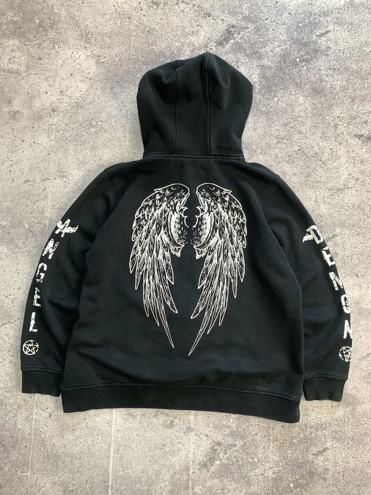Japanese Brand × Vintage Vintage Hoodie Bones Dragon rock gothic sk8 avangarde Size US M / EU 48-50 / 2 - 9 Thumbnail