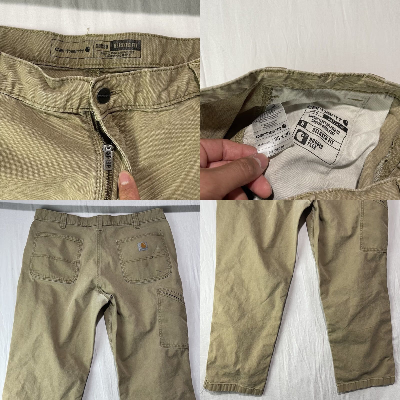 Carhartt Carhartt Pants Mens 38x30 Rugged Flex Relaxed Fit Canvas Paint Splattered Work Shirt Size US 38 / EU 54 - 9 Thumbnail