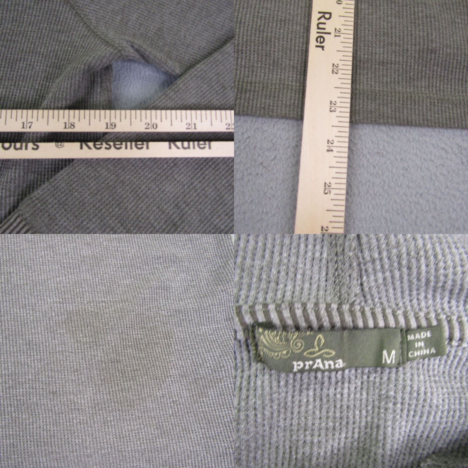 Prana prAna Hoodie Womens Medium Gray Thermal Pullover Lightweight Organic Size M / US 6-8 / IT 42-44 - 8 Thumbnail