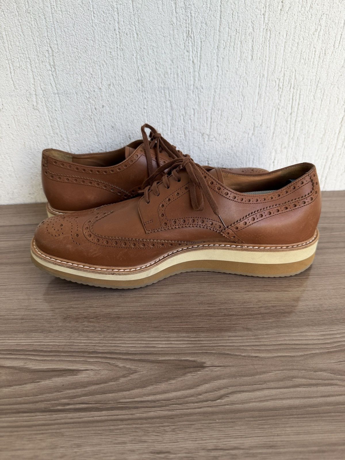Prada Wingtip brogue derby Size US 10 / EU 43 - 9 Thumbnail