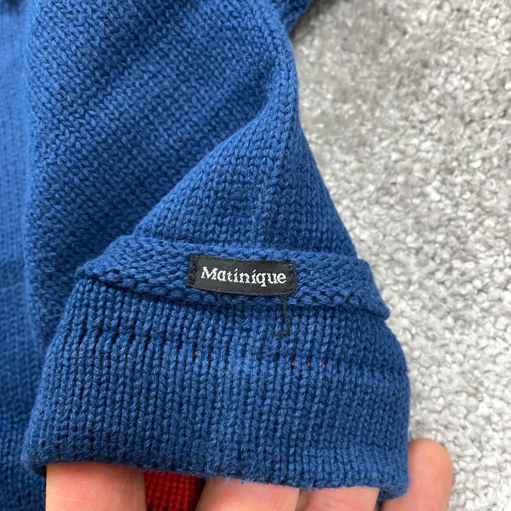 Vintage Matinique Womens Pullover Sweater Small Blue Turtleneck Cotton Business Casual Size S / US 4 / IT 40 - 3 Thumbnail
