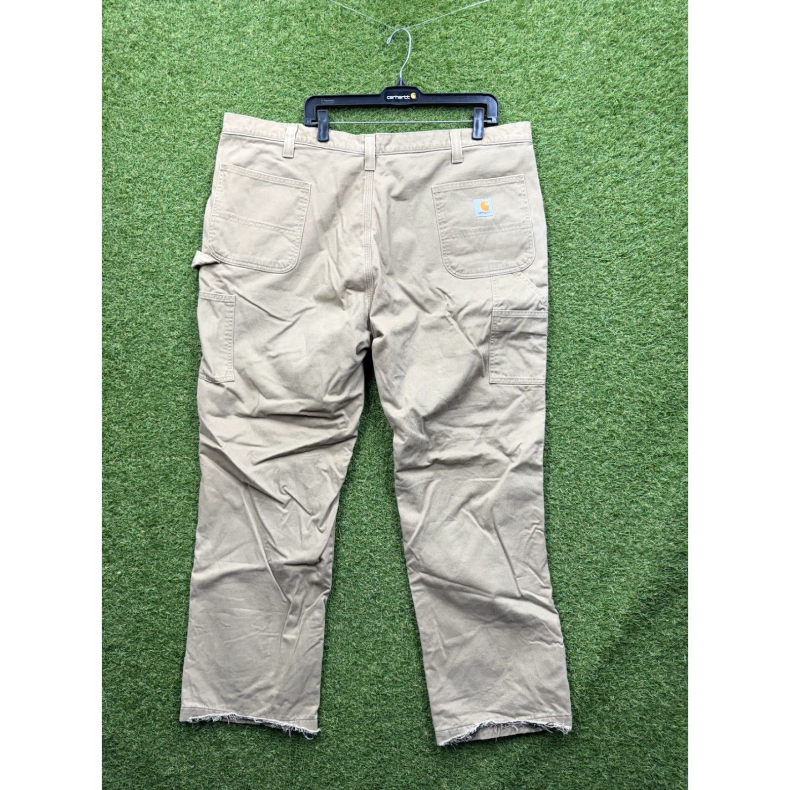 Carhartt Carhartt Pants Mens 44x32 Brown Duck Canvas Flannel Lined Loose Fit Carpenter Jeans Pant Style with Pockets Size US 44 / EU 60 - 2 Thumbnail