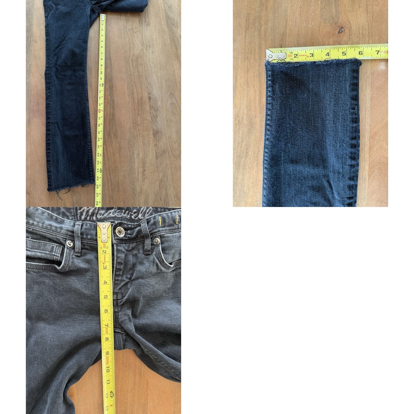 Madewell VINTAGE Madewell Rail Straight Jeans Women’s 25 Slim Black Denim 28x26 5-Pocket Logo Punk Rock 28 in Waist Women Size 42" / US 20 - 8 Thumbnail