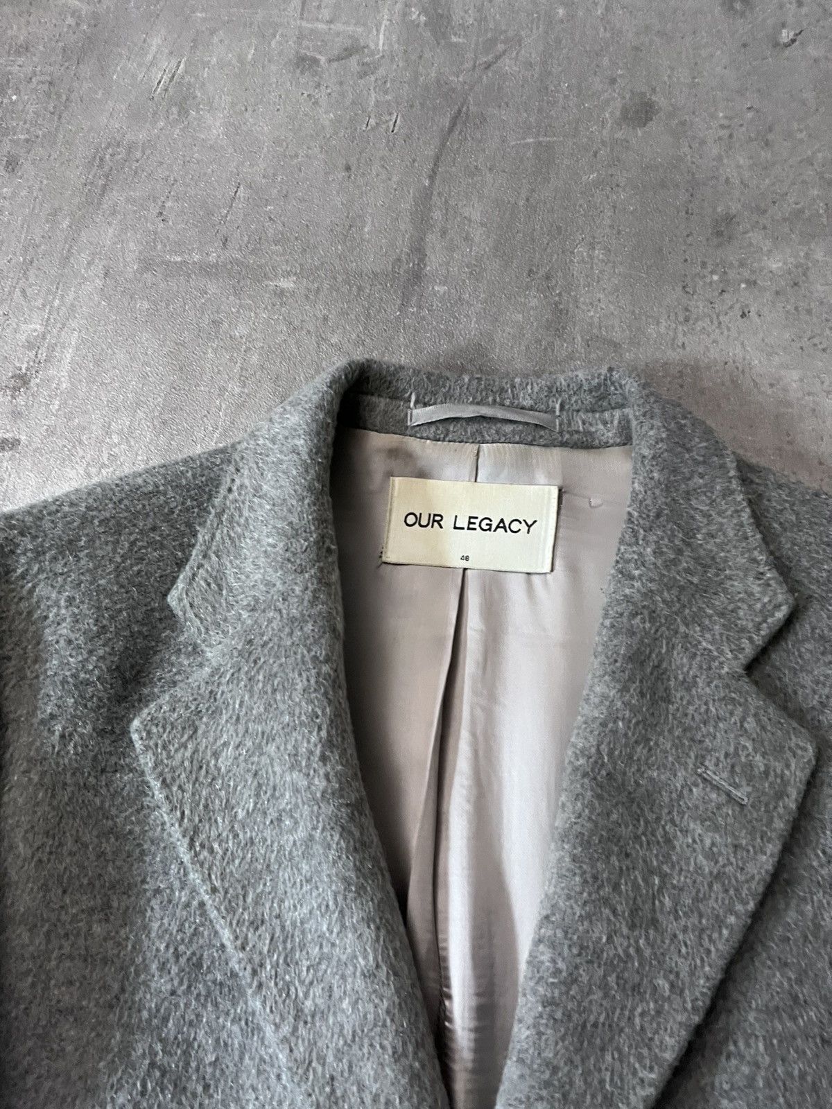 Our Legacy Our Legacy Cilium Wool Classic coat grey wool mohair Size US M / EU 48-50 / 2 - 8 Thumbnail