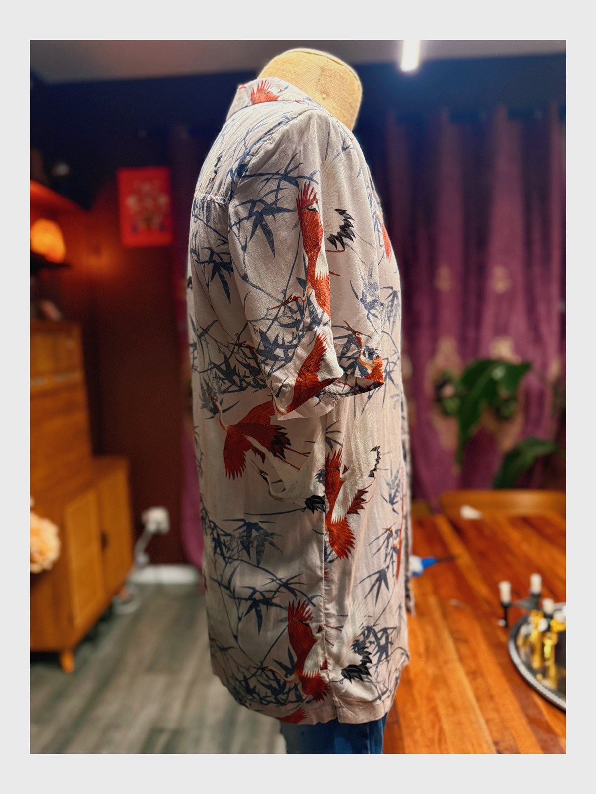 Asos ASOS DESIGN Crane & Bamboo Print Shirt – Size M Size US M / EU 48-50 / 2 - 5 Thumbnail