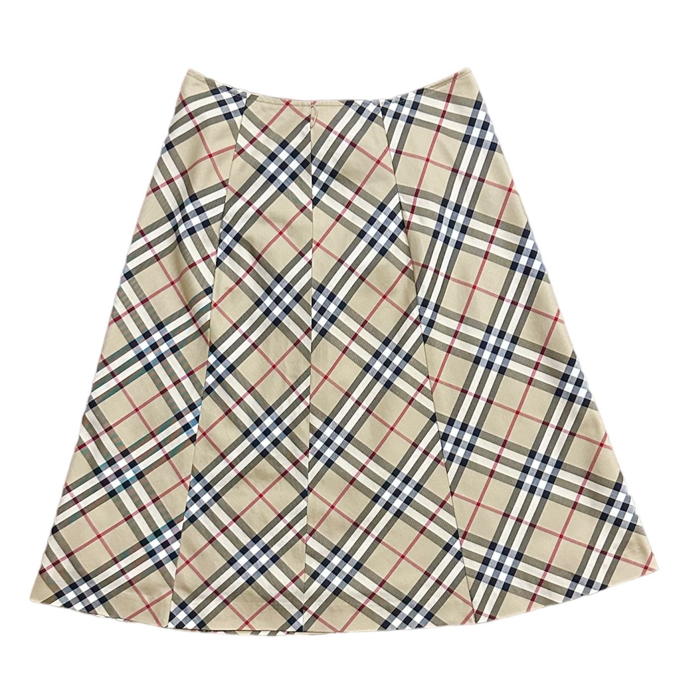 image of GrailBurberry Blue Label Novacheck Skirt in Brown, Women's (Size 26)