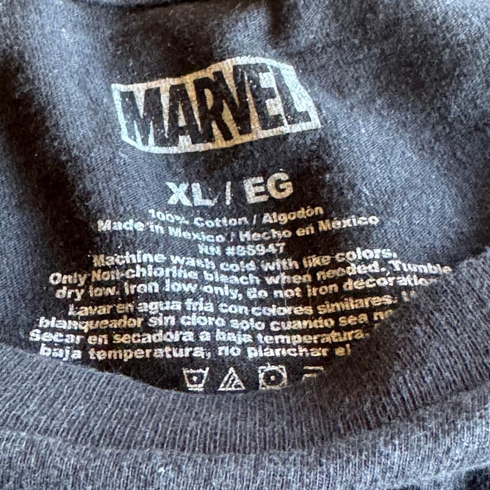 Marvel Comics Marvel Black Short Sleeve T Shirt Mens XL Size US XL / EU 56 / 4 - 3 Thumbnail