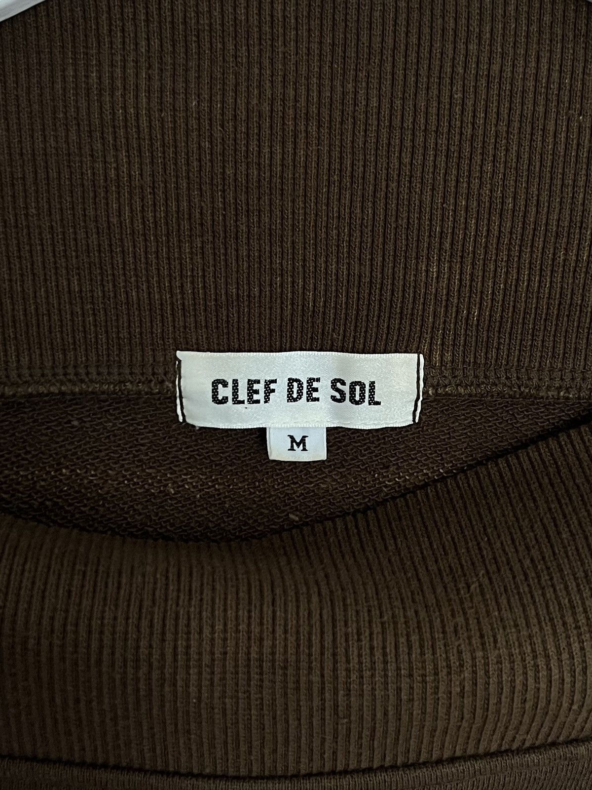 Japanese Brand Vintage Clef De Sol CDS Asymmetrical Brown Sweatshirt 00s Size M / US 6-8 / IT 42-44 - 9 Thumbnail