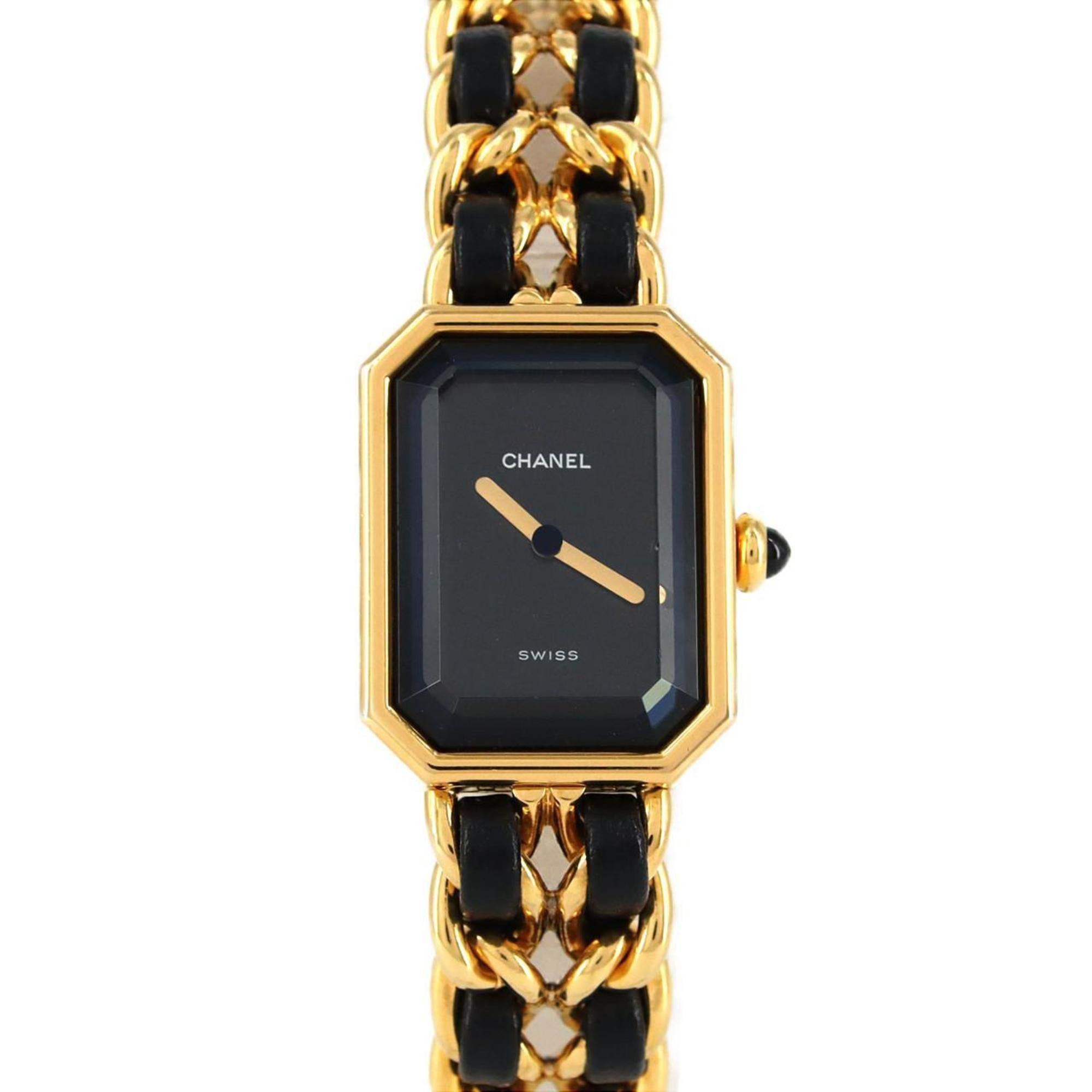 Chanel Premiere Gp XL Size H0001 Watch Quartz in Black, Women's