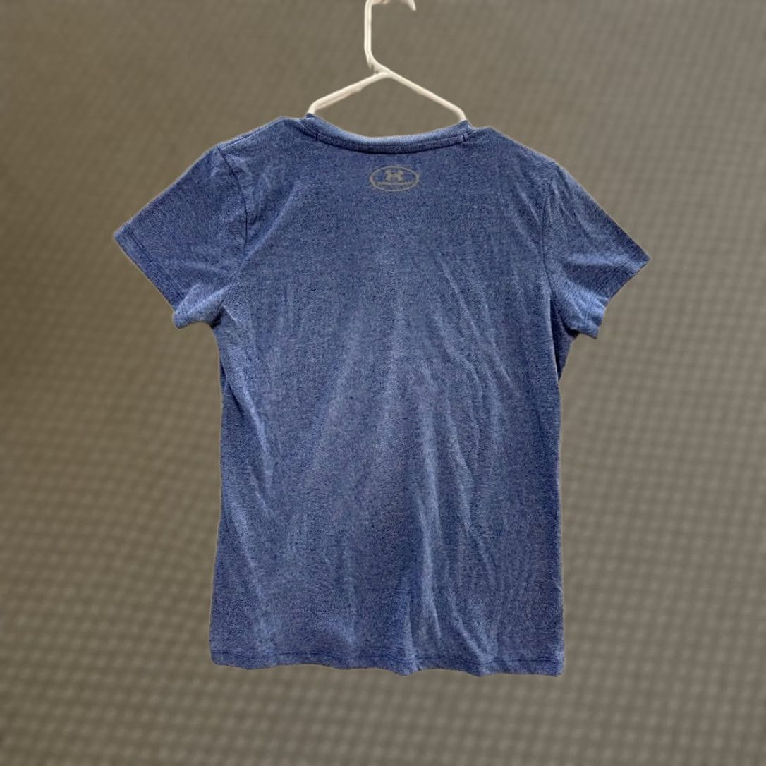 Under Armour UNDER ARMOUR Short Sleeve V-Neck Activewear Pullover Sz Small Women Blue Size S / US 4 / IT 40 - 1 Thumbnail
