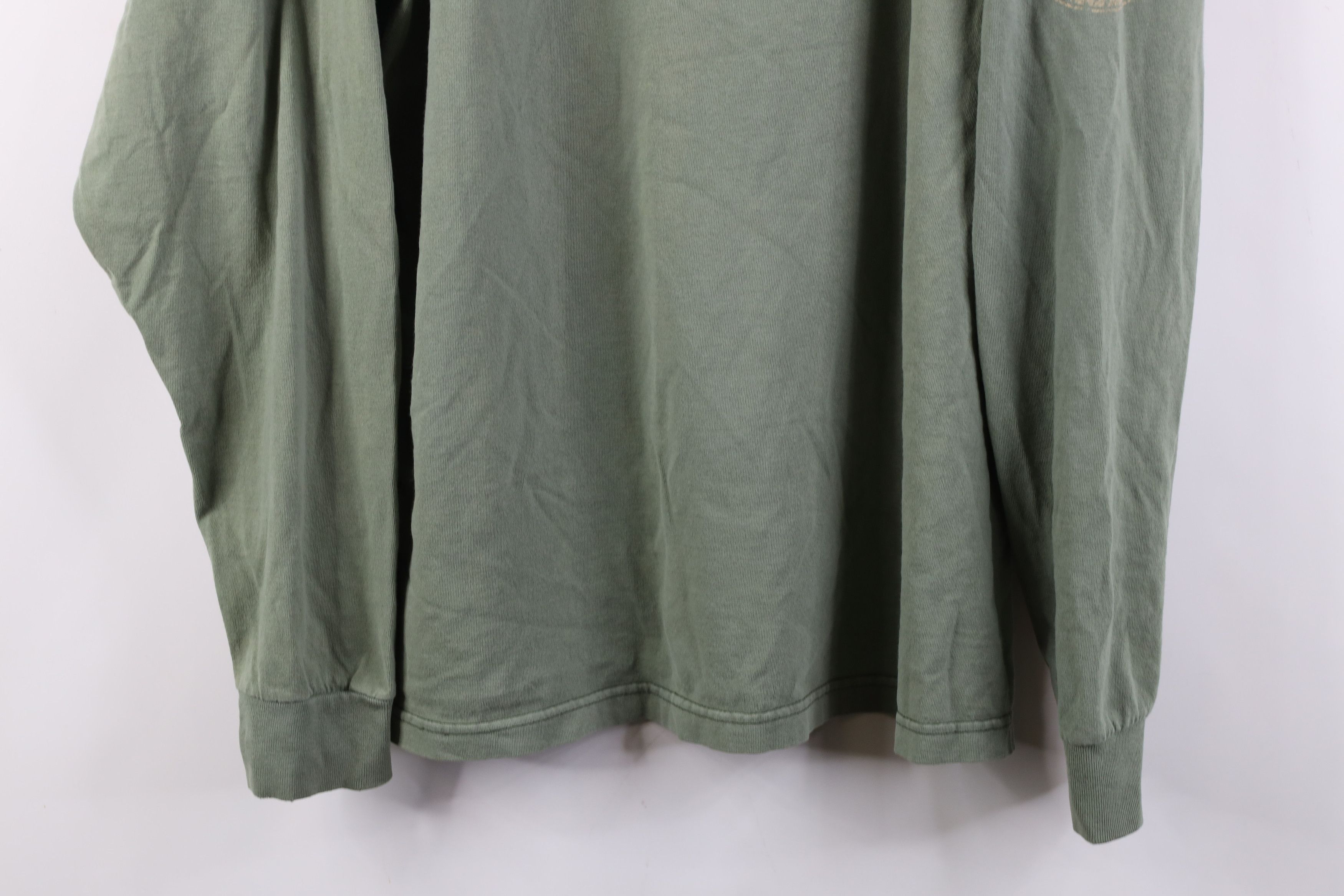Vintage Vintage 90s Lion EE Long Sleeve T-Shirt Green Cotton Size US XL / EU 56 / 4 - 3 Thumbnail
