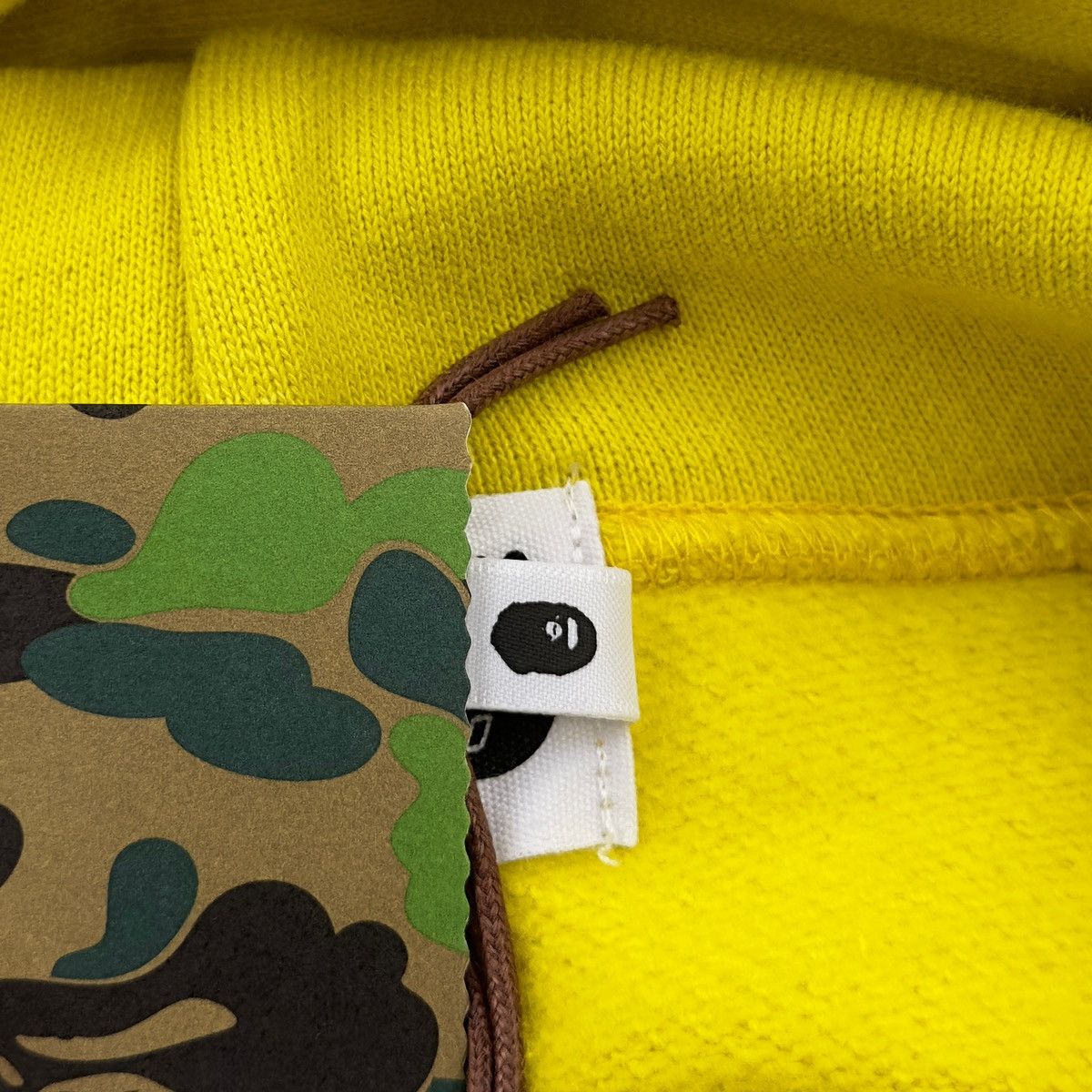 Bape Bape Ape Head One Point Relaxed Fit Hoodie Yellow Size US S / EU 44-46 / 1 - 9 Thumbnail