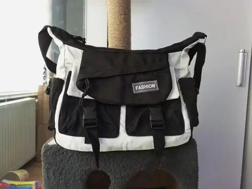 Japanese Brand Canvas Handbags Japanese School Shoulder Harajuku Size ONE SIZE - 3 Thumbnail