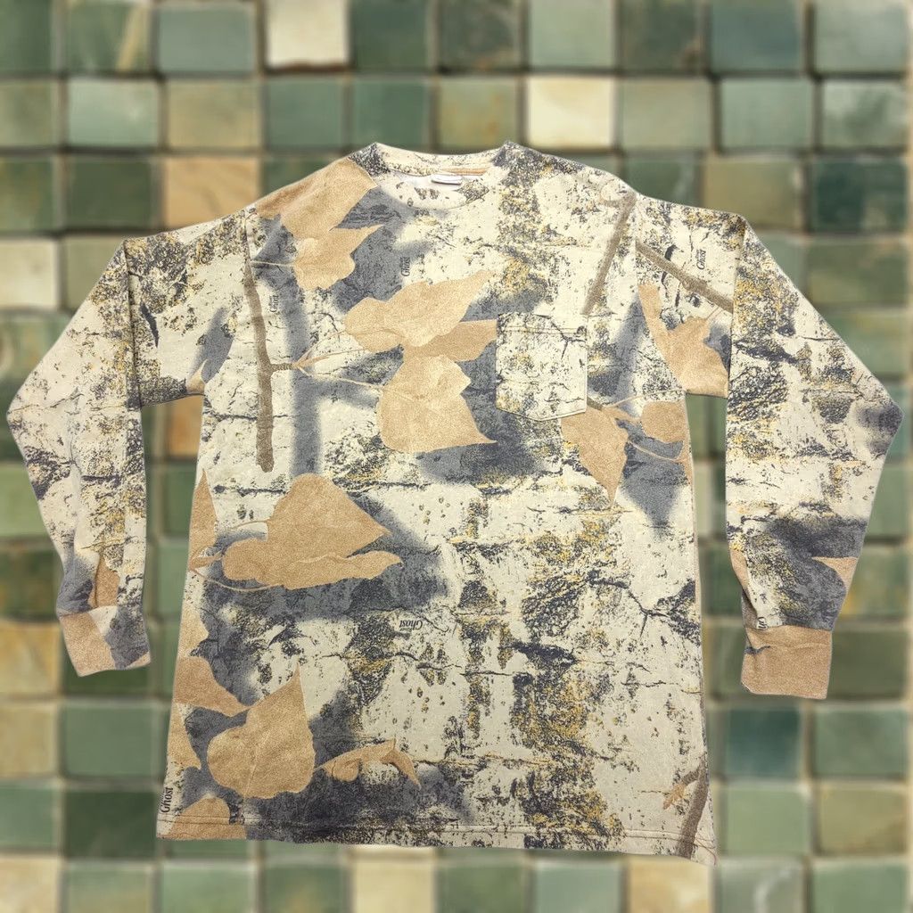 Vintage VINTAGE Ghost Camo Shirt Mens XL MTNT Montana Camouflage Long Sleeve Crewneck USA Made River Ghost Hunting Shirt Size US XL / EU 56 / 4 - 1 Thumbnail