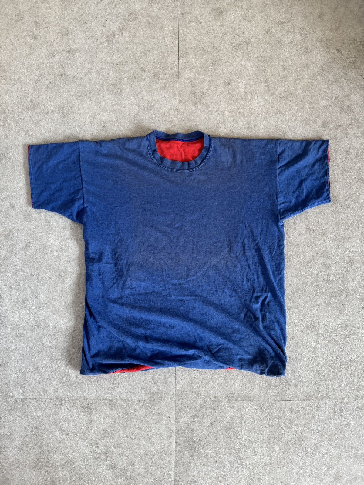 Vintage *RARE* VINTAGE 60s SOUTHERN ATHLETIC DOUBLE LAYER BLANK TEE Size US XL / EU 56 / 4 - 1 Thumbnail