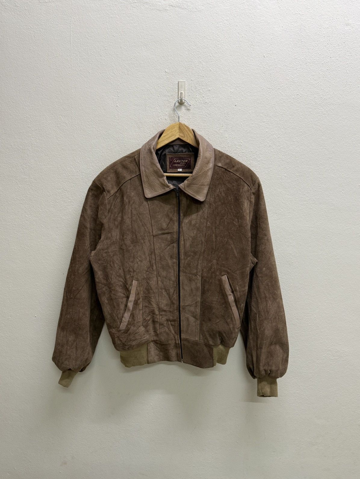 Leather VINTAGE LESTER PIEL MEXICO SUEDE LEATHER BOMBER JACKET Size US M / EU 48-50 / 2 - 20 Thumbnail