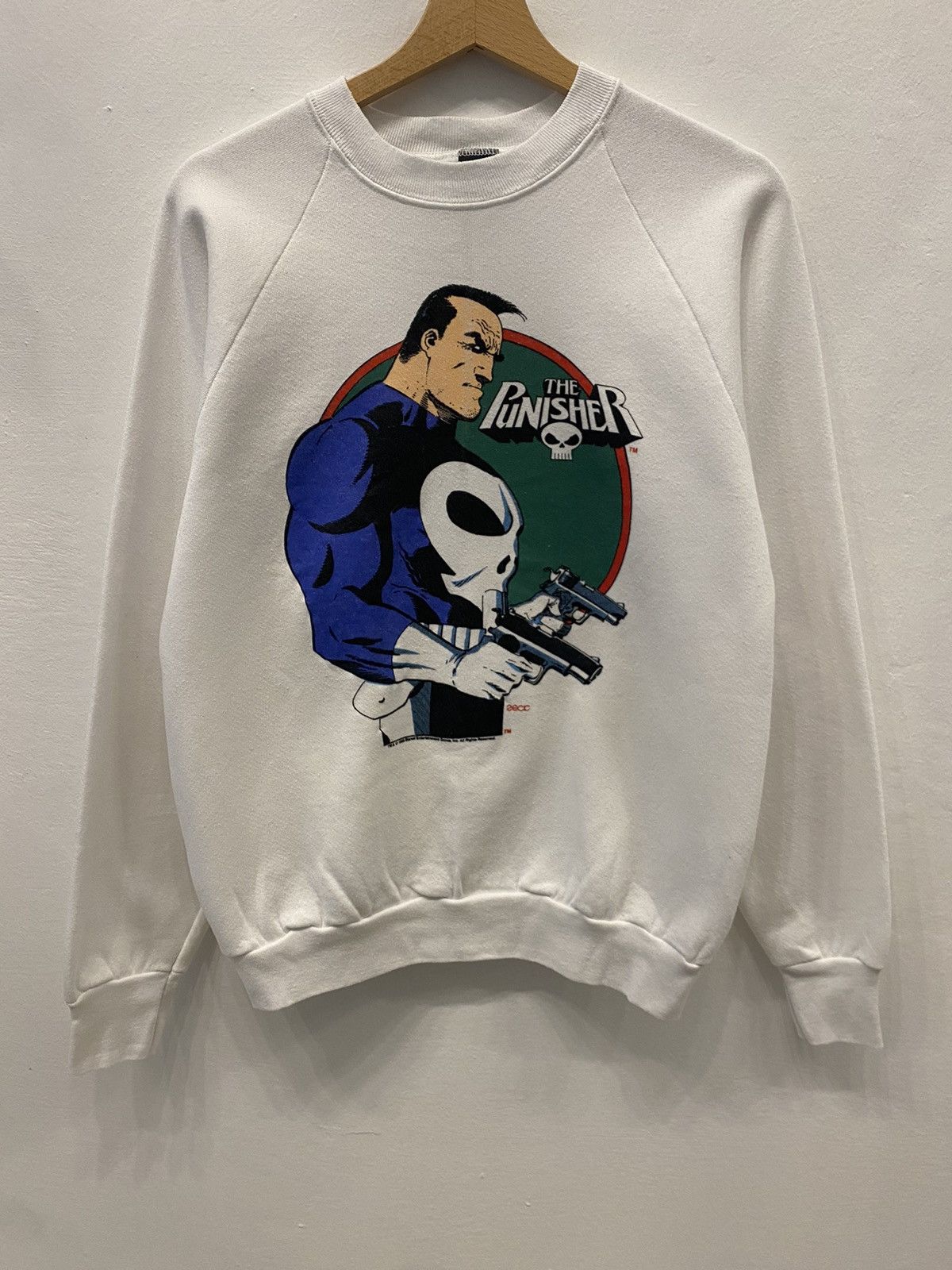 Marvel Comics Vintage Late 80s The Punisher Sweatshirt Size US L / EU 52-54 / 3 - 2 Thumbnail