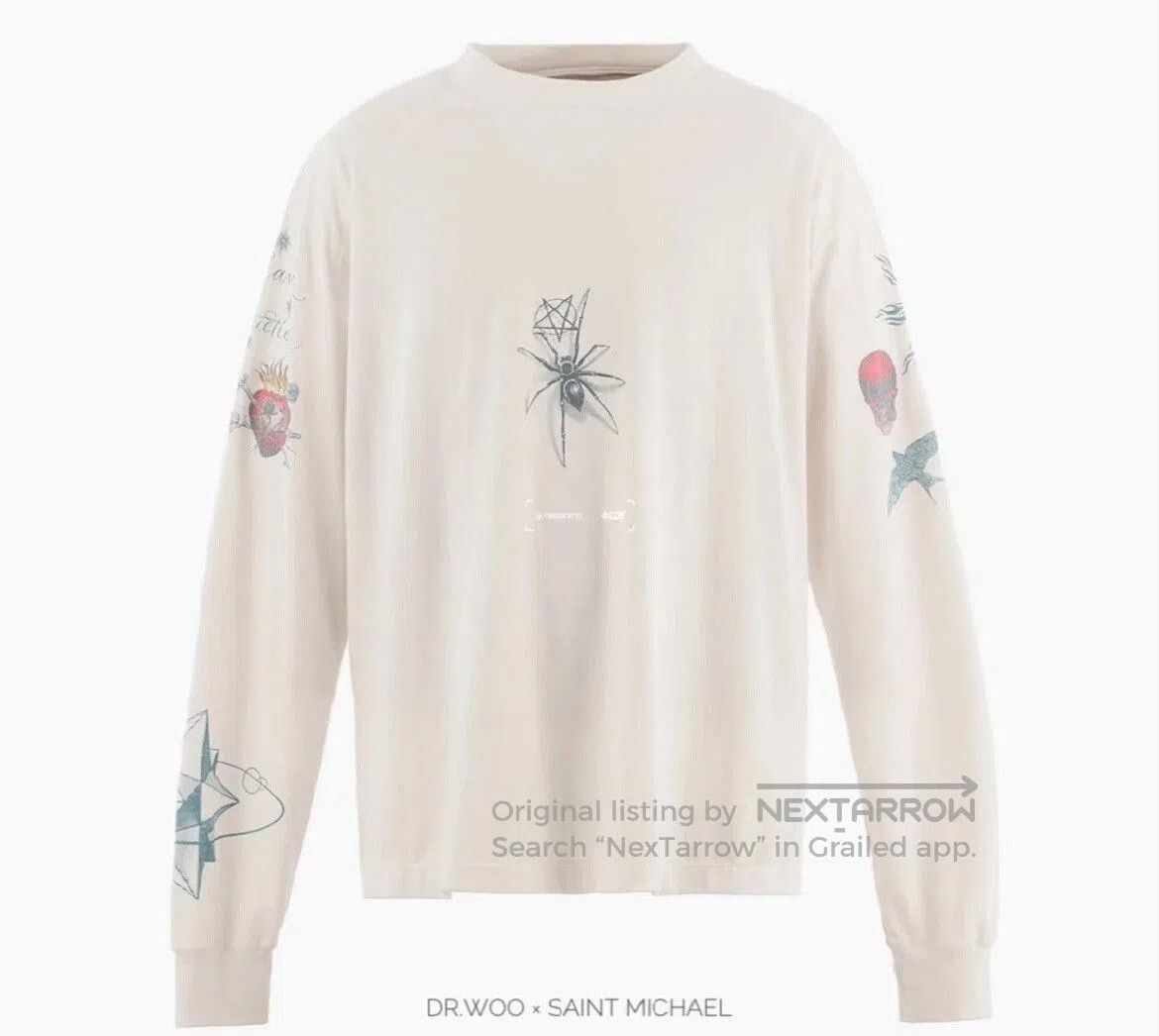 Vintage Vintage 90s Rodman Tattoo Long Sleeve Tee. Size US L / EU 52-54 / 3 - 4 Thumbnail
