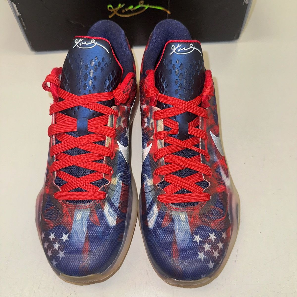 Nike Size 8 - Nike Kobe 10 USA Red Blue WhiteLeather (705317-604) Size US 8 / EU 41 - 4 Thumbnail