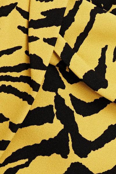 Saint Laurent Paris o1y0126 Mini Skirt in Yellow/Black Size 27" / US 4 / IT 40 - 4 Thumbnail