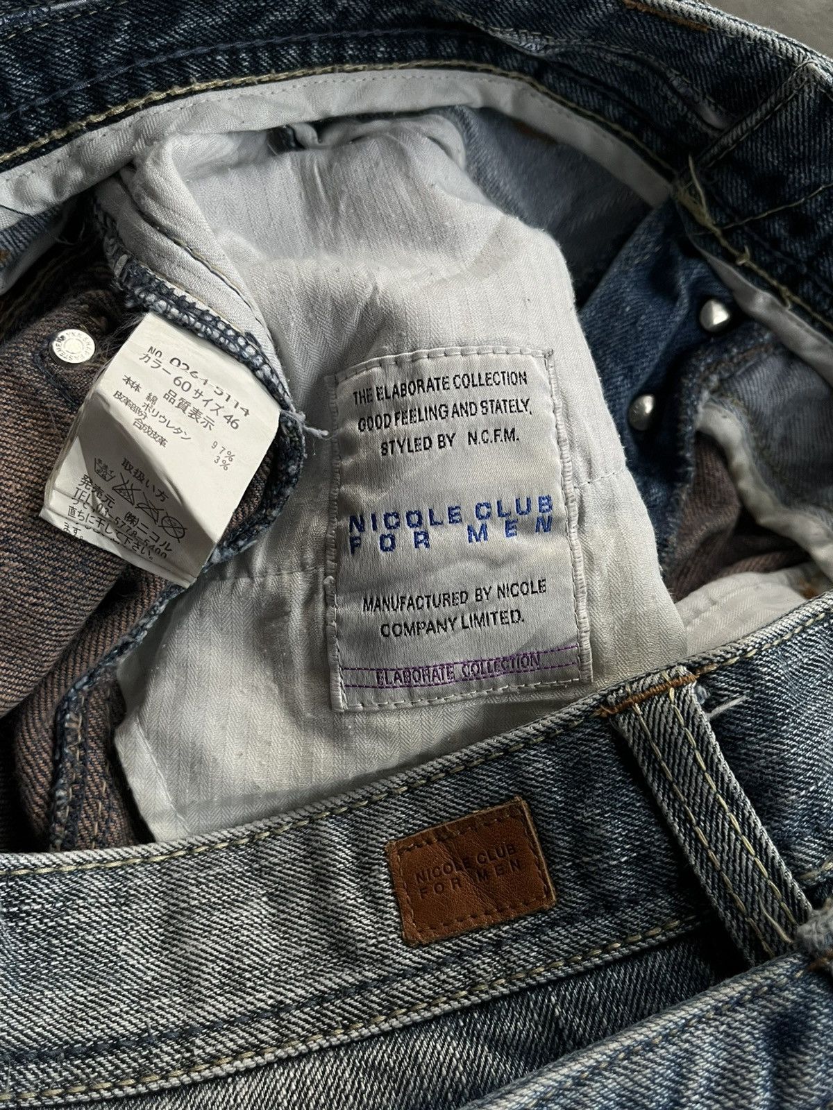 If Six Was Nine JAPANESE NCFM DOUBLE WAIST DENIM FLARE BOOT CUT PANTS VKEI Size US 30 / EU 46 - 16 Thumbnail