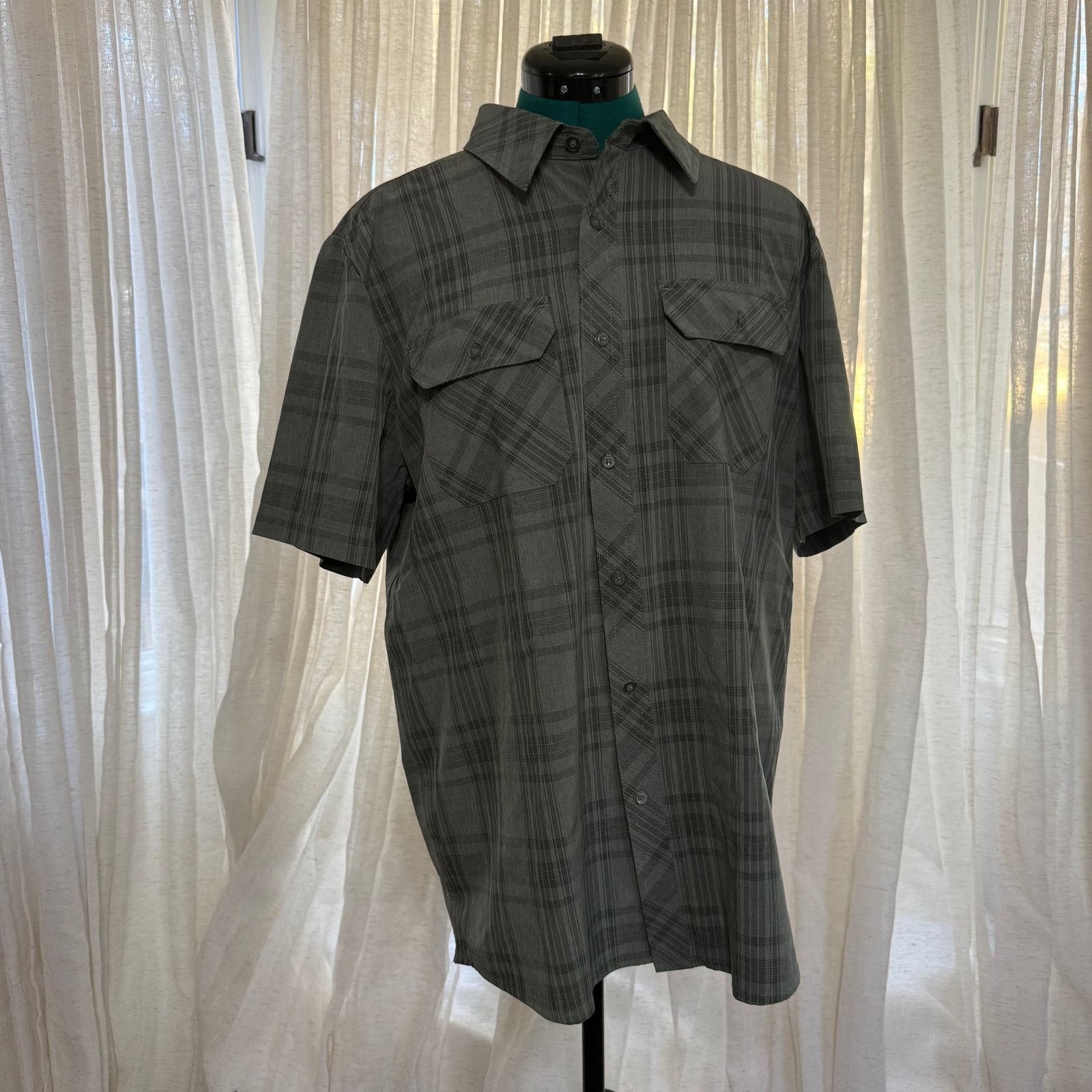 Orvis Olive Plaid Short-Sleeve Outdoor Shirt | Sz XL Size US M / EU 48-50 / 2 - 2 Thumbnail