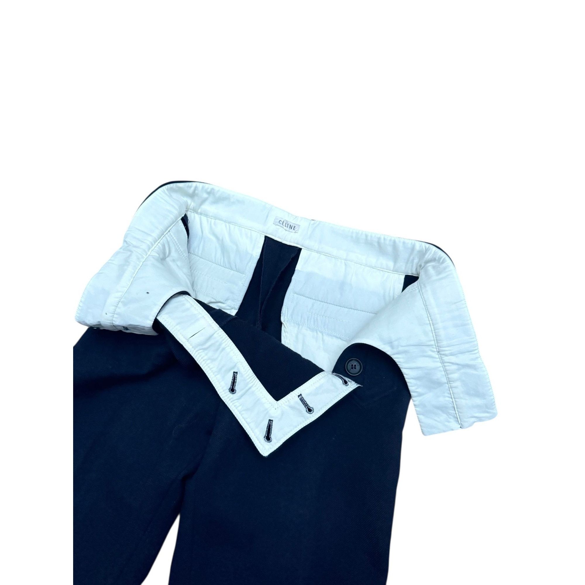 Celine Phoebe Philo Fall 2010 Runway Navy Wool Sailor Pants Size 27" / US 4 / IT 40 - 6 Thumbnail