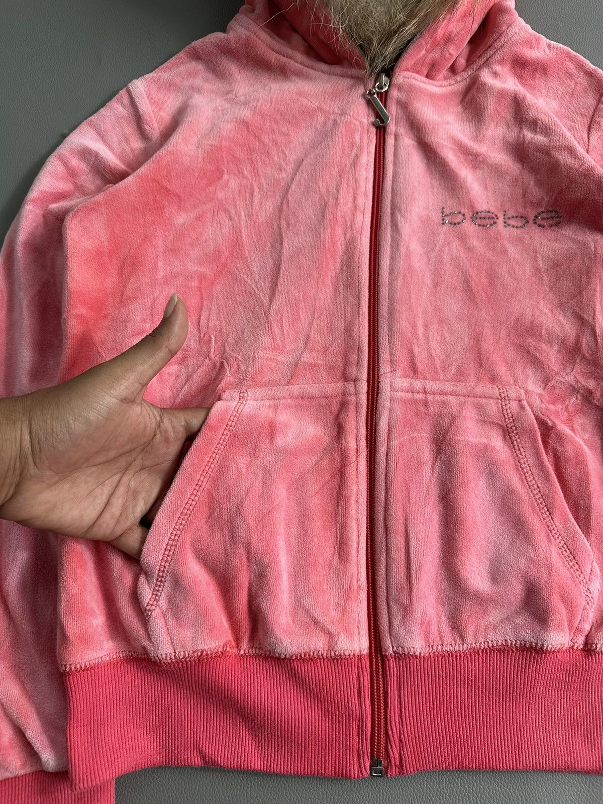 Japanese Brand LIKE A VELVET BEBE GLITTER FUR ZIP HOODIE IFSIX LGB STYLE Size S / US 4 / IT 40 - 6 Thumbnail