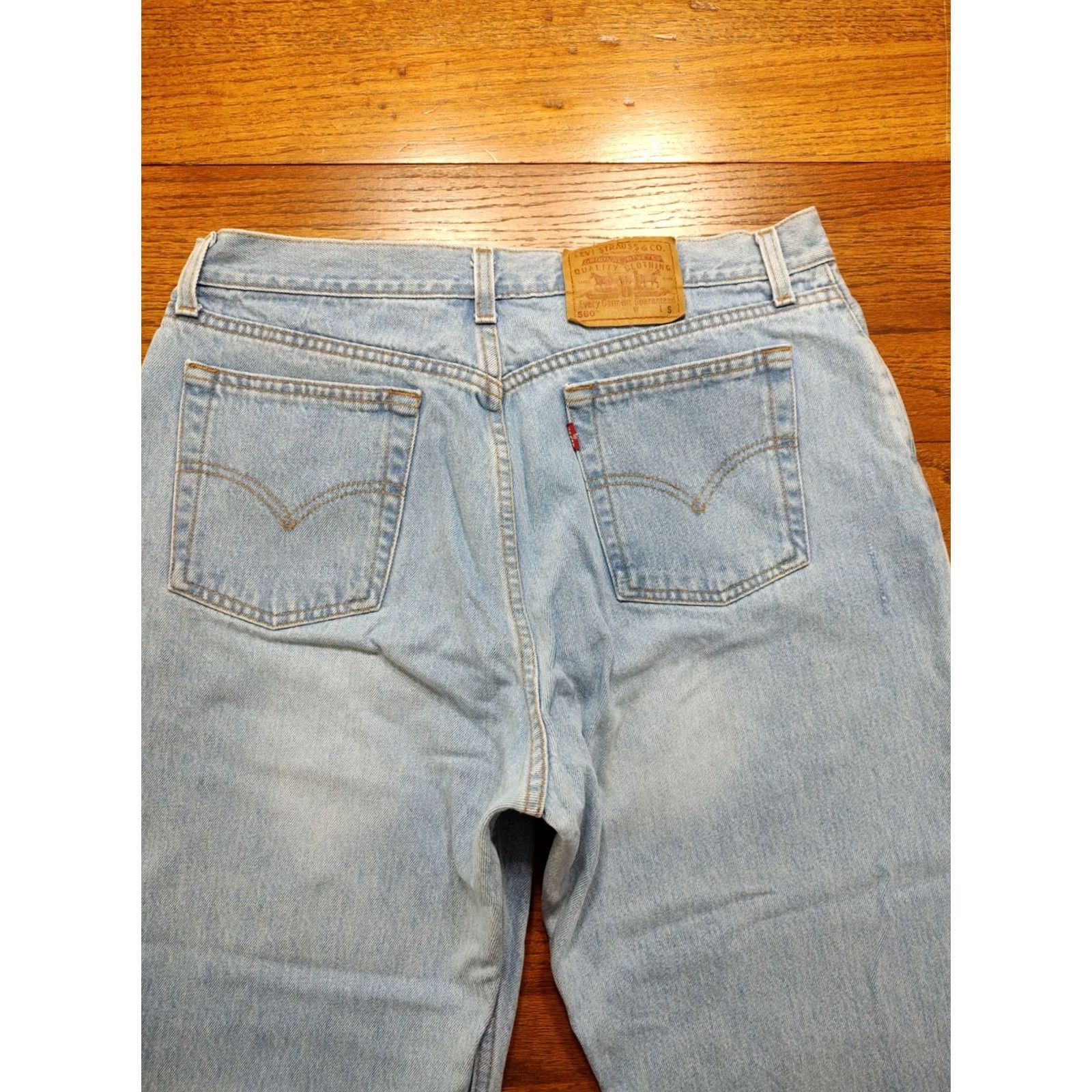 Levi's VINTAGE Levi's 560 Jeans Women 16 25 Cropped High Waist 90s Mom Loose Fit Denim Blue Jeans Womens Size 24" / US 00 / IT 34 - 3 Thumbnail