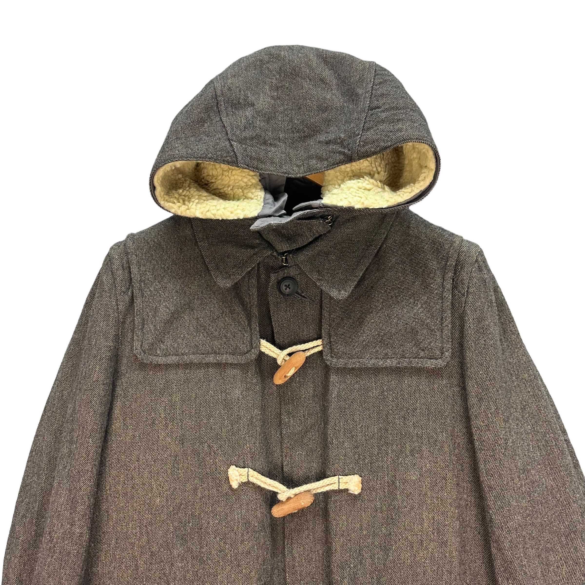 Vintage PCM DETACHABLE HOODIE SHERPA WOOL DUFFLE COAT #7822-179 Size US M / EU 48-50 / 2 - 2 Thumbnail