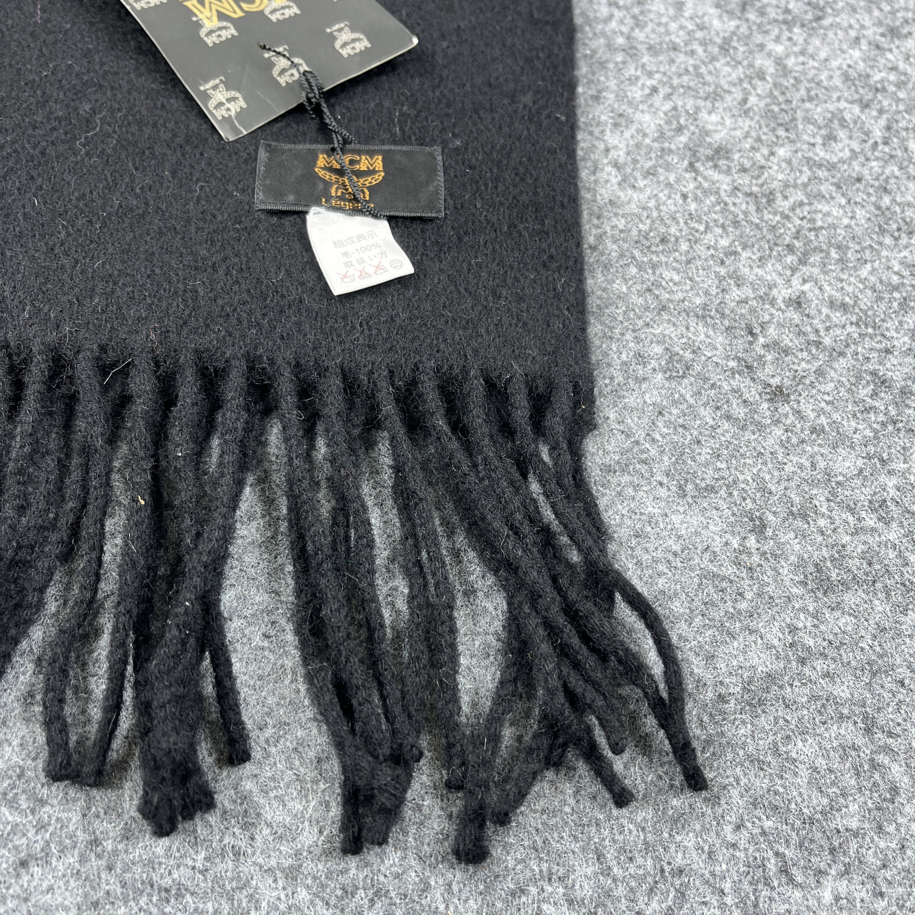 MCM MCM Plain Black Scarf / Muffler / Neckwear T1143 Size ONE SIZE - 6 Thumbnail