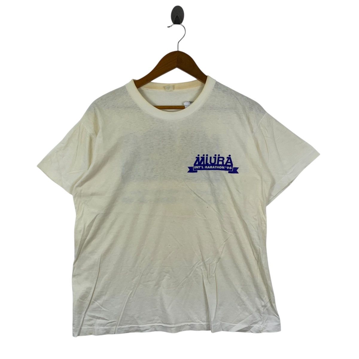 Vintage Vintage 90s MIURA INT’L Marathon 1996 Honolulu Tshirt Size US M / EU 48-50 / 2 - 3 Thumbnail