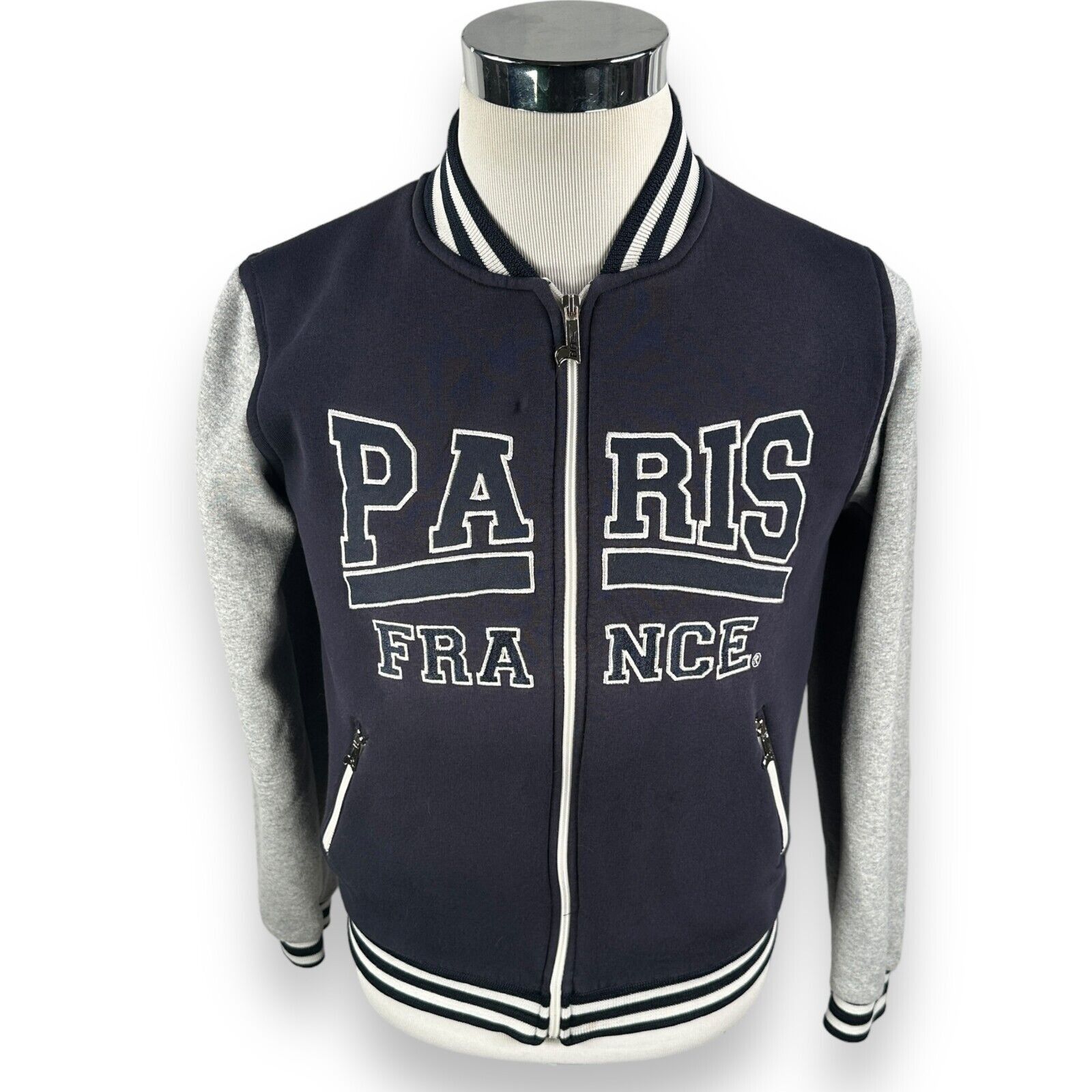 Nas Nas Jacket XS Blue Gray Paris France Sweatshirt Varsity Size US XS / EU 42 / 0 - 1 Thumbnail
