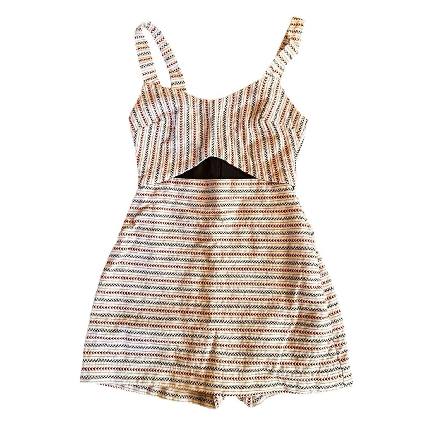 Zara Zara Trafaluc Skort Romper – Cream/Tan – Size S – EUC Size 26" / US 2 / IT 38 - 2 Thumbnail
